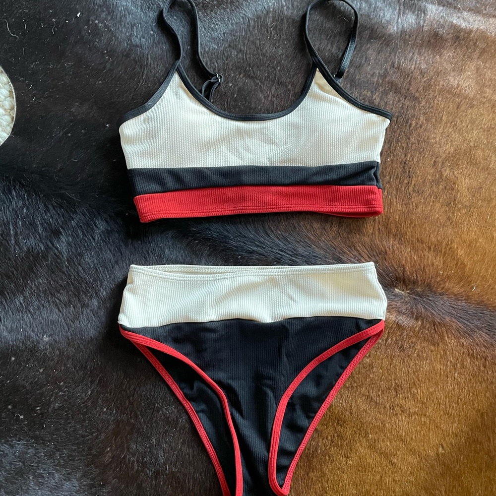 High waisted swim suit